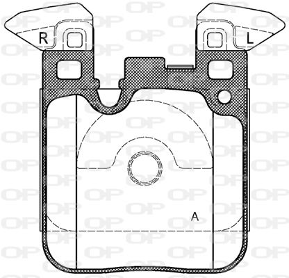 OPEN PARTS Комплект тормозных колодок, дисковый тормоз BPA1539.00